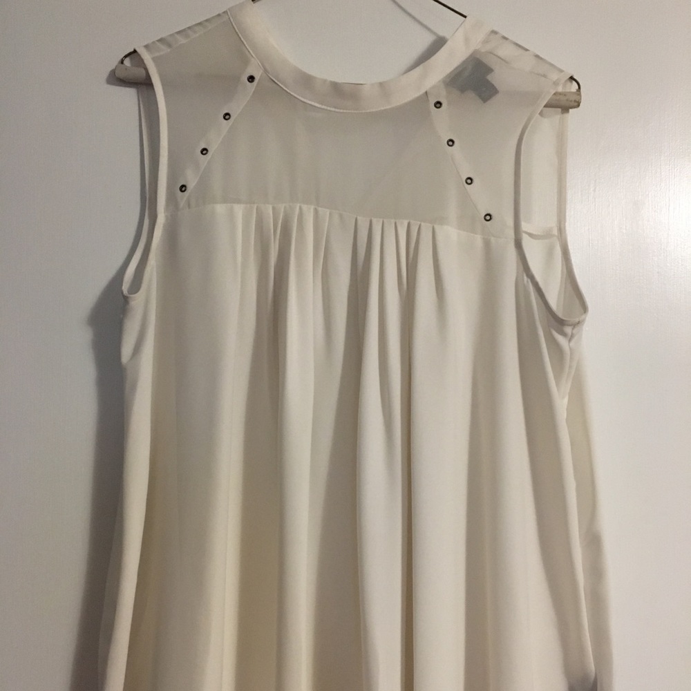 Worn Once! Off white high neck blouse